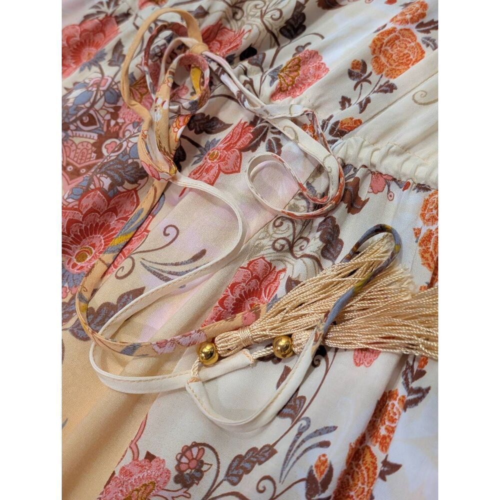 City Chic XL Boho Hi Lo Maxi Dress Festival Cottagecore Prairie Floral V Neck - Picture 13 of 15